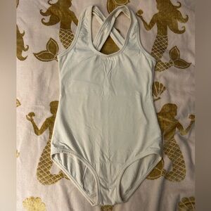Arq Cleo Leo Bodysuit in Cotton (ivory) - Size M - made in USA - organic cotton